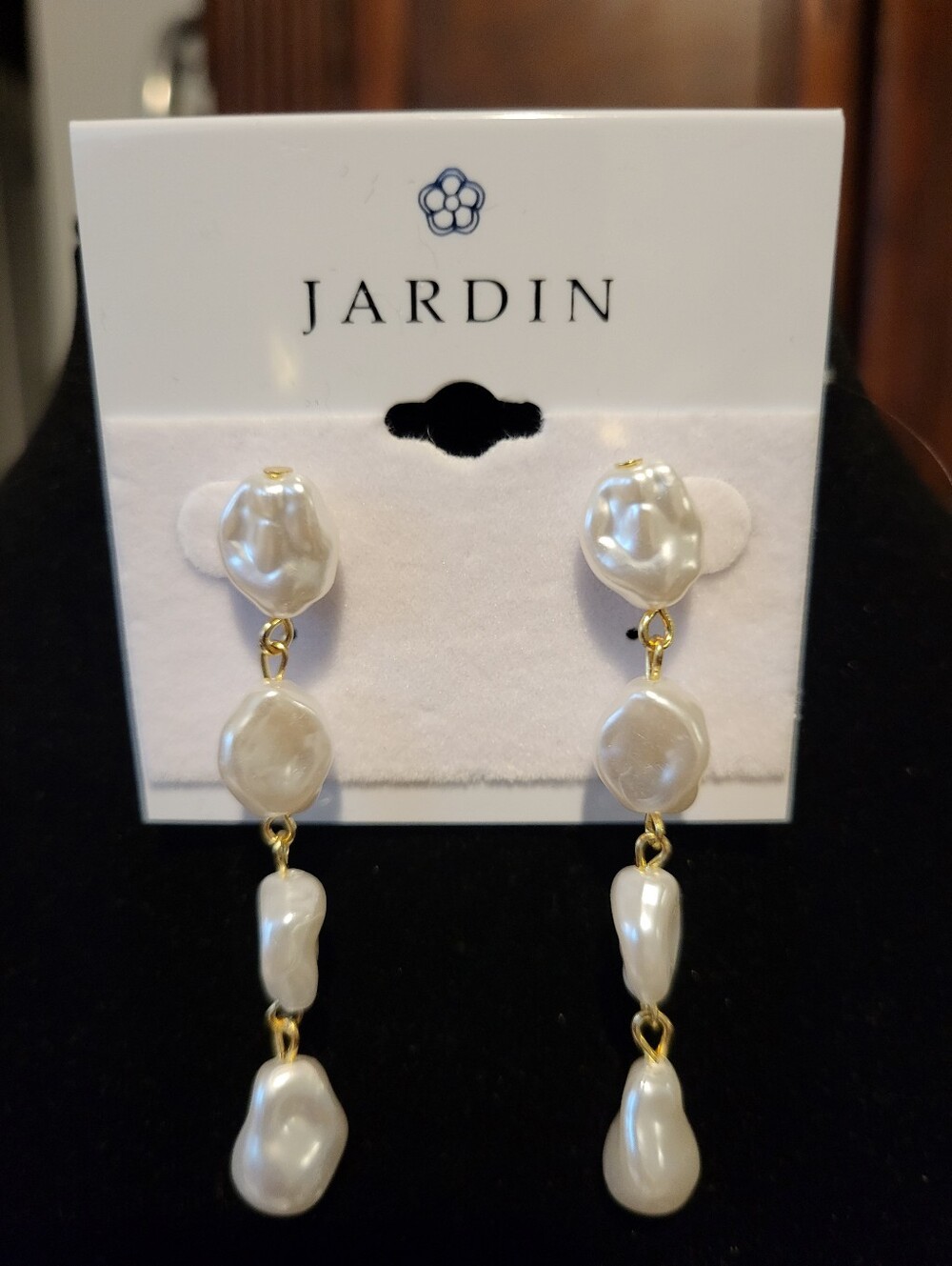 Jardin Faux Freshwater Pearl Drop Earrings